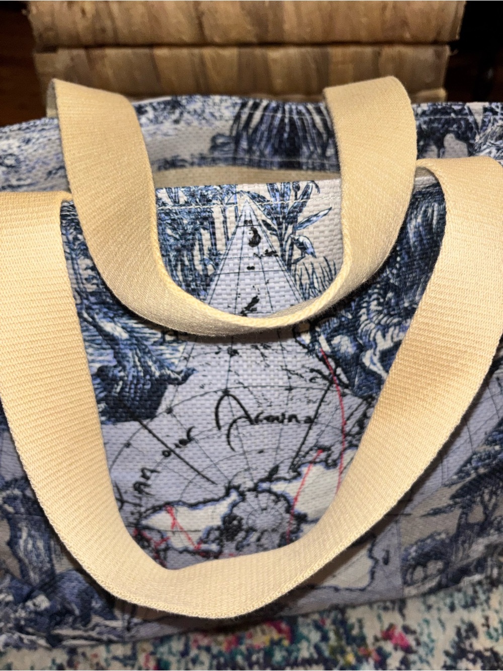Dior Raffia Tote - Picture 3 of 5